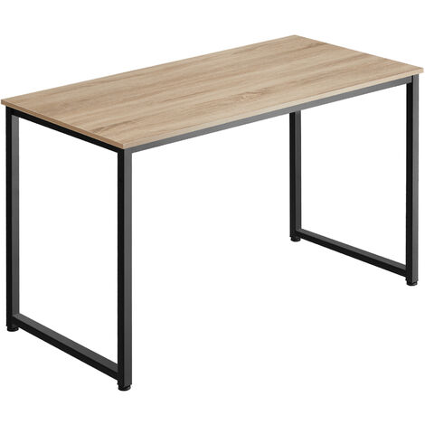 Desk Flint - writing, study, computer office table - Desk, work table, office table - industrial wood light, oak Sonoma 120 cm