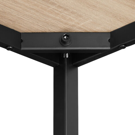 Desk Flint - writing, study, computer office table - Desk, work table, office table - industrial wood light, oak Sonoma 120 cm