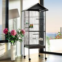 Bird cage 162cm high - bird aviary, parrot cage, budgie cage - anthracite