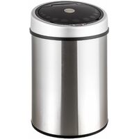 Kitchen bin with sensor - dustbin, trash can, rubbish bin - 40 L - silver