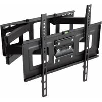 TV wall mount for 32-55 inch (81-140cm) can be tilted and swivelled dual arm - bracket TV, wall tv mount, tv on wall bracket - black