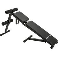 Weight bench made of steel - weights bench, gym bench, workout bench - black