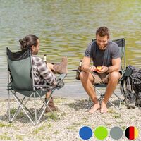 4 Camping chairs - folding chair, fold up chair, folding camping chair - grey