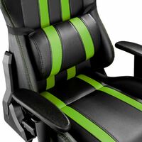 Gaming chair premium - office chair, computer chair, ergonomic chair - black/green
