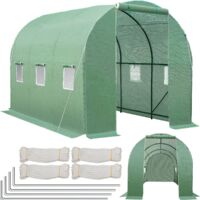 Greenhouse foil tunnel - polytunnel, walk in greenhouse, garden greenhouse - green