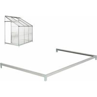 Foundation for the lean-to greenhouse - greenhouse base, greenhouse foundation - silver