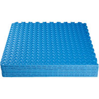 Gym mats - interlocking set of 8 - gym flooring, foam mats, workout mats - blue