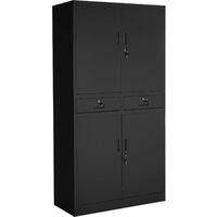 Filing cabinet with 2 drawers - metal filing cabinet, office cabinet, home filing cabinet