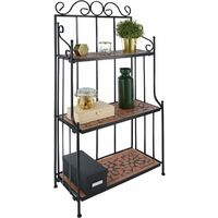 Plant stand mosaic 3 levels - outdoor plant stand, pot stand, plant shelf - terracotta