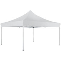 Gazebo collapsible 3x3 m with 2 Sides - Olivia - garden gazebo, gazebo with sides, camping gazebo - white