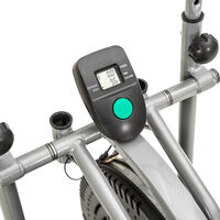 Cross trainer & exercise bike with LCD display - assault bike, elliptical trainer, elliptical machine - black