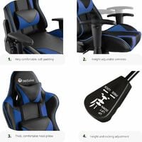 Gaming chair Stealth - office chair, desk chair, computer chair - black/blue