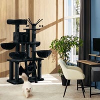 Cat tree scratching post Gismo - cat scratching post, cat house, cat tower - black/white