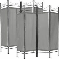 2 room dividers paravent - room divider screen, partition wall, divider - grey