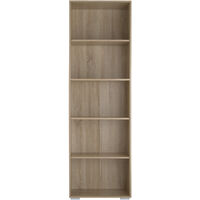 Bookshelf Lexi | Bookcase with 5 shelves - shelf, corner shelf, shelving unit - oak matt