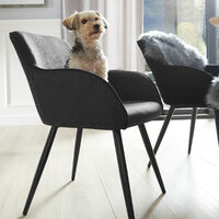 Chair Marylin | Office accent armchair - light grey/black