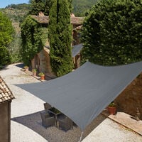 Sun shade sail square, grey - garden sun shade, garden sail shade, sun canopy - 300 x 300 cm - grey