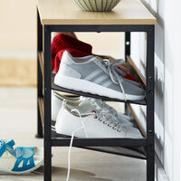 Shoe rack Derry - Storage cabinet for shoes with bench - shoe storage, shoe cabinet, shoe storage cabinet - industrial light