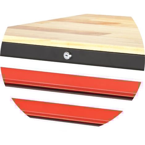Servante atelier 6 tiroirs plateau bois