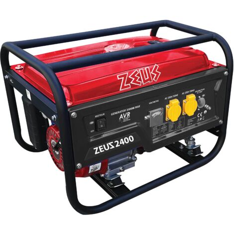 Zeuz – Groupe électrogène essence 2400W – Puissance 2500W – Autonomie 10h30 – Système de régulation AVR – Protection surcharge et faible huile (1/3)