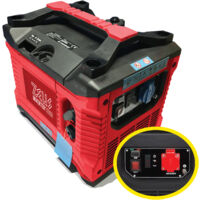 Zeuz – Groupe électrogène inverter 1200W essence – Moteur 4 temps 53cc – Autonomie 6h à 2/3 charge – Protection surcharge – Niveau sonore 95dB