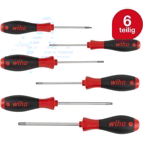 Wiha Schraubendreher Set SoftFinish® (27746) 6 tlg. I Schraubenzieher Satz für Alltag, Handwerk, Industrie I Schraubwerkzeug TORX® MagicSpring®