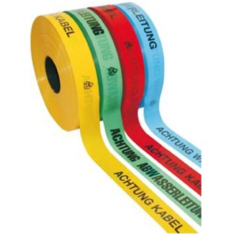 Trassenwarnband Aufdruck Achtung Wasserleitung Breite 40 mm Länge 250 m blau