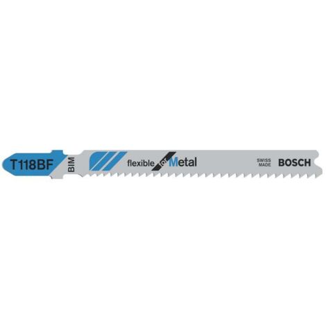 Stichsägeblatt T 118 BF Gesamt-L.92mm Zahnt.1,9 -2,3mm BiM 5 St./Karte BOSCH