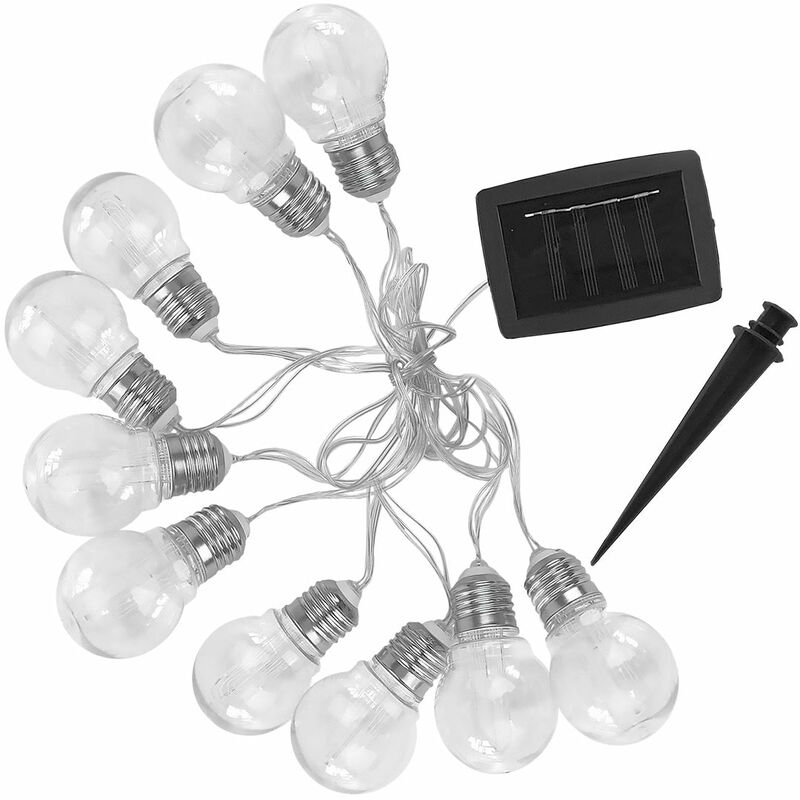 Guirlande lumineuse guinguette emboîtable - 10 ampoules ambrées - 10 mètres  - BASALTE