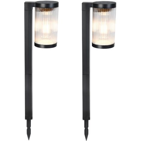 Lot de 2 balises solaires BEAMLIT Noir Plastique H58cm