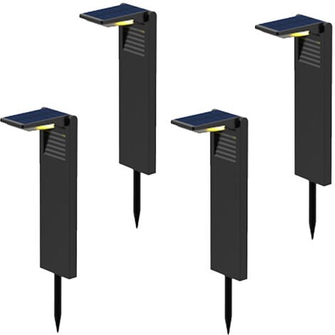 Lot de 4 balises solaires OSTRY Noir Plastique 150LM