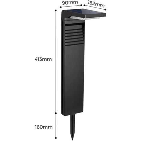 Lot de 4 balises solaires OSTRY Noir Plastique 150LM