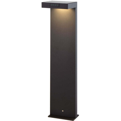 Borne solaire ALA Noir Aluminium H65cm (1/2)