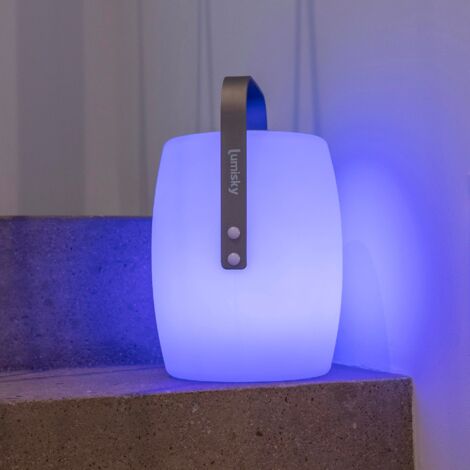 Lampe enceinte bluetooth sans fil LUCY PLAY Blanc Polyéthylène 10W