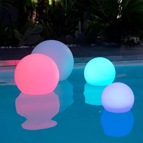 Boule lumineuse sans fil flottante LED BOBBY Multicolore Polyéthylène D40CM
