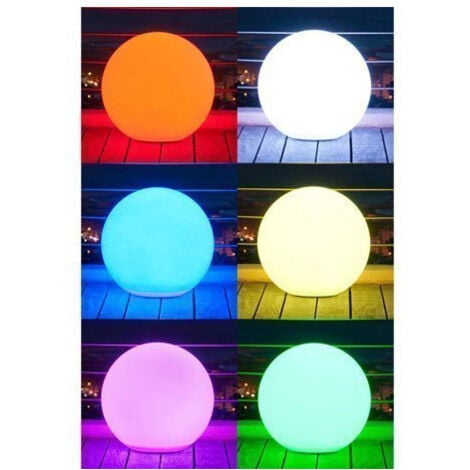 Boule lumineuse sans fil flottante LED BOBBY Multicolore Polyéthylène D40CM