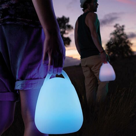Baladeuse sans fil waterproof flottante LED LIBERTY Blanc Polyéthylène H24CM