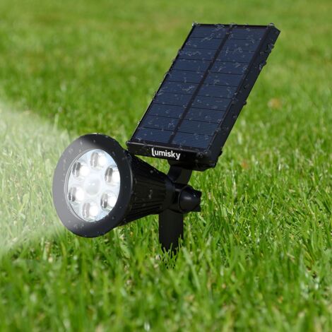 Lot de 2 spots solaires projecteurs SPIKY W34 Noir Plastique 100LM