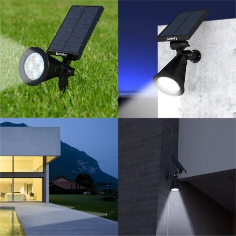Lot de 2 spots solaires projecteurs SPIKY W34 Noir Plastique 100LM