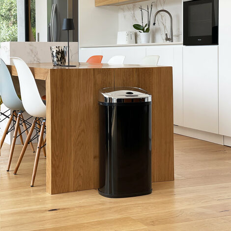 Poubelle de cuisine automatique LARGO Noir Acier inoxydable 42 L