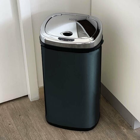 Poubelle de cuisine automatique LARGO Noir Acier inoxydable 42 L