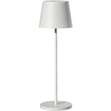 Lampe de table sans fil LED KELLY WHITE Blanc Metal H38CM