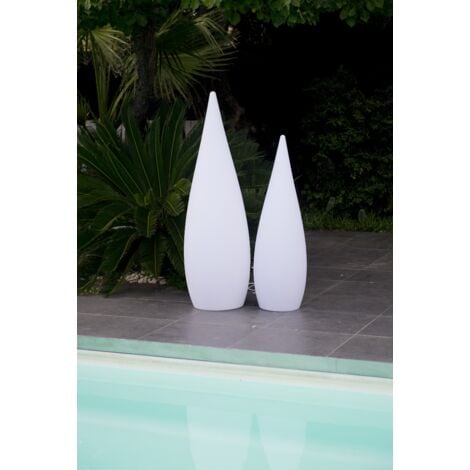 Lampadaire ext filaire CLASSY Blanc Polyéthylène H120CM