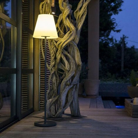 Lampadaire lumineux solaire STANDY SOLAR Blanc Acier H150cm