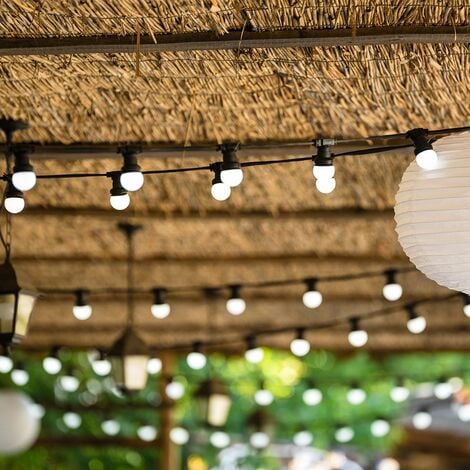Guirlande guinguette PARTY Blanc Caoutchouc 5.7M