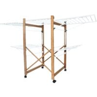 Etendoir à linge pliable USHUAIA Bois Aluminium 32m