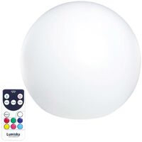 Boule lumineuse sans fil flottante LED BOBBY C60 Multicolore Polyéthylène D60CM
