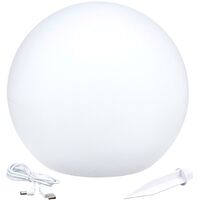 Boule lumineuse solaire SOLSTY C30 Blanc Polyéthylène ∅30cm - Blanc