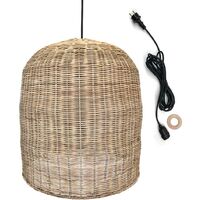 Lumisky – Suspension extérieure en rotin beige D40cm – Indice de protection IP64 – Longueur câble 5m – Douille E27 – Puissance max 25W