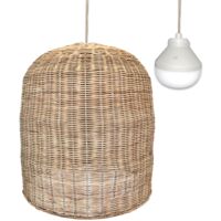Suspension nomade GIACOMO Beige Rotin H45cm